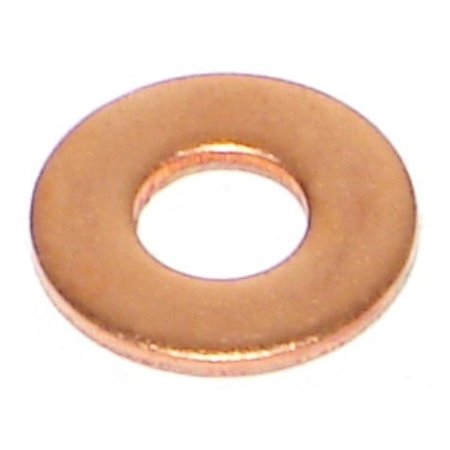 MIDWEST FASTENER Flat Washer, Fits Bolt Size #10 , Copper 100 PK 71841